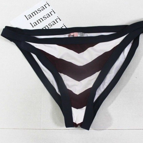 Ted Baker Stripe Bikini Bottom Size 12 - Picture 1 of 5
